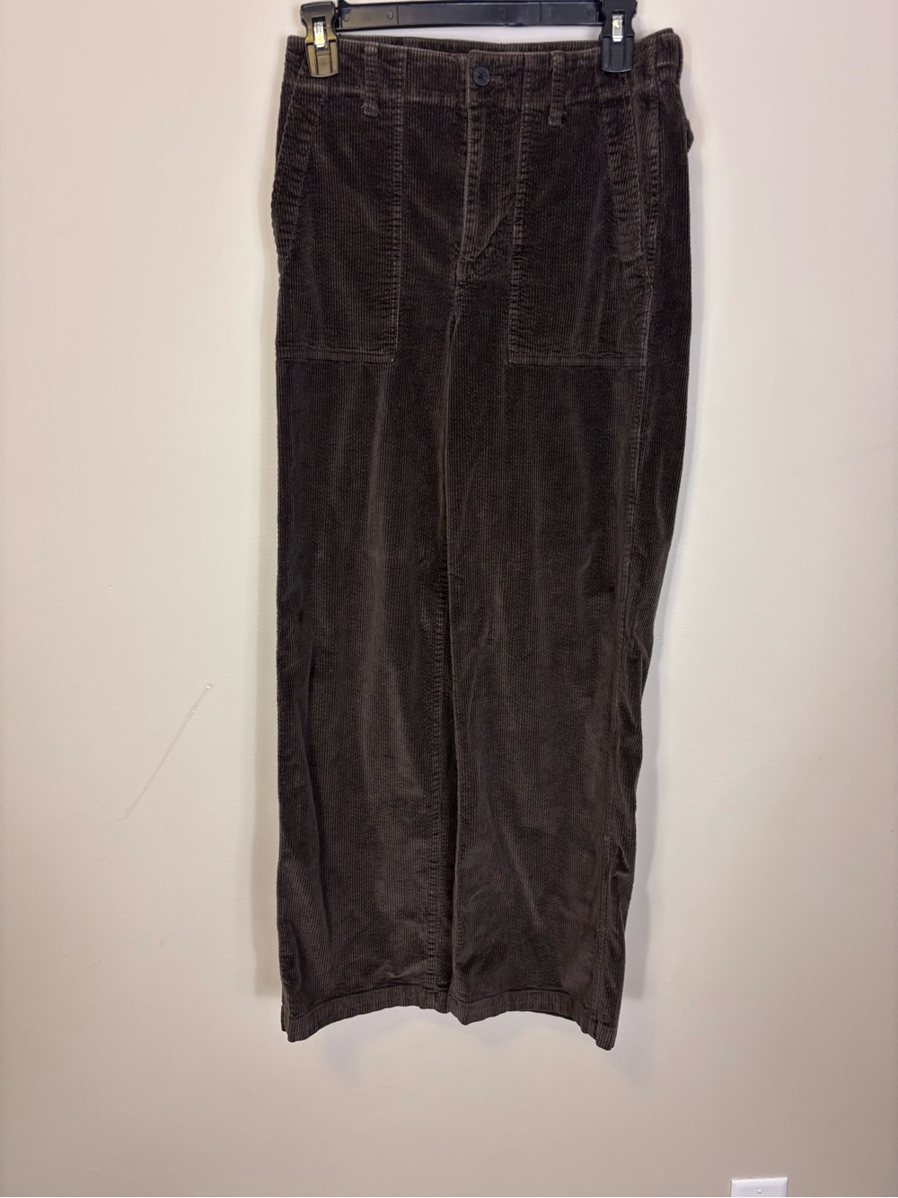 Madewell Women’s Dark Brown Corduroy Wide Leg Pants 24